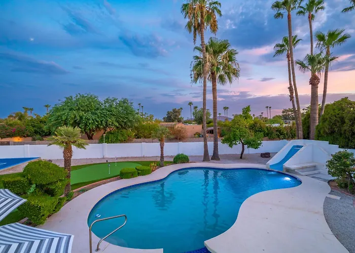 Multimillion Resortvillawaterslidepickleball Courtputtting Greenspagameroom Holiday home Scottsdale